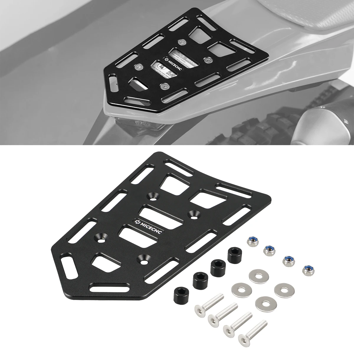 

NICECNC For Beta 2010-2024 RR 300 RR 125 200 250 300 350 390 400 430 Rear Luggage Tail Rack Cargo Bracket For KTM EXC 300 TPI