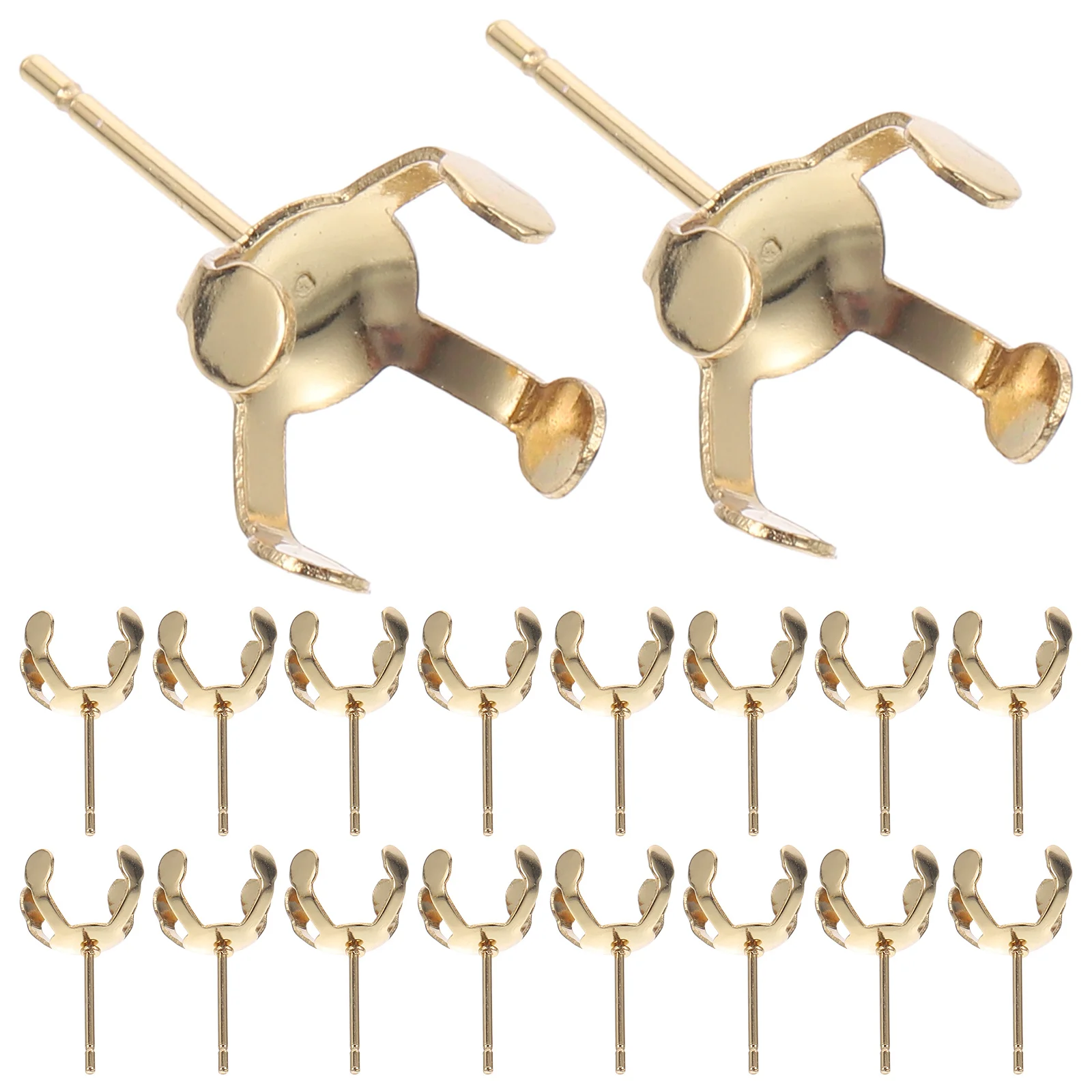 

20 шт. маленьких креплений-крабиков для серег, для изготовления украшений своими руками, гипоаллергенные заготовки для серег, крепления-зубцами, товары для рукоделия для женщин