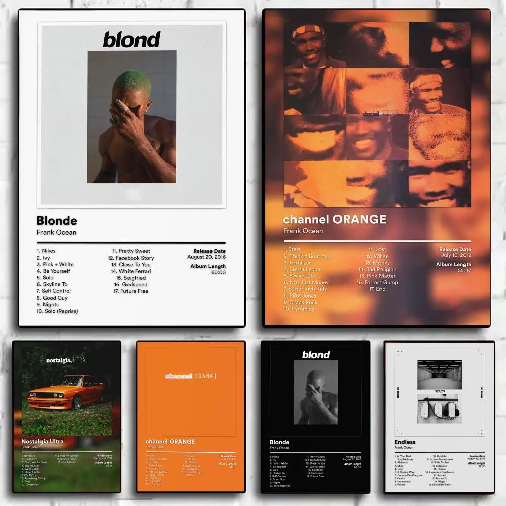 Singer F-Frank Ocean Music Album Poster Japandi Wall Art Canvas Print Minimalist Japanese Style Bedroom Decor
