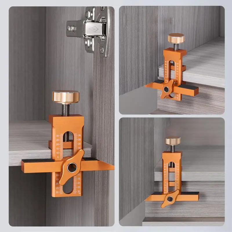 Mounting Jig For Installing Cabinet Doors Adjustable Installation Positioner Aluminum Alloy Positioning Tool Mounting Jig