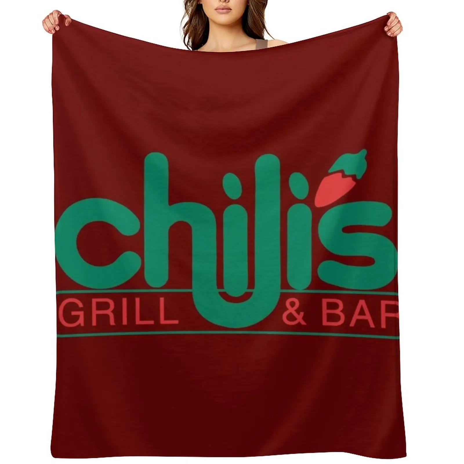 Chili's Grill & Bar Throw Blanket Large Plush wednesday Comforter Blankets