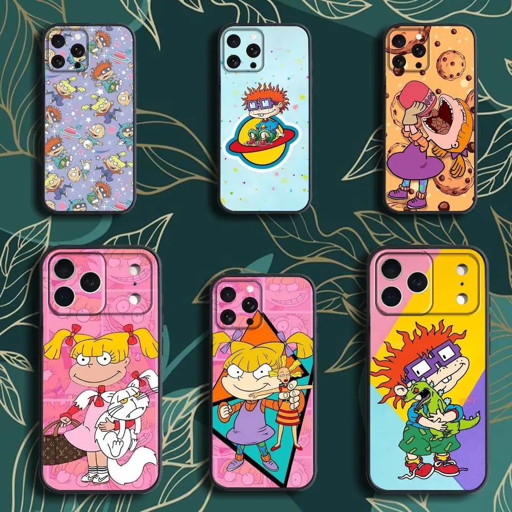 

Rugrat C-Chuckie A-AngelicaS Phone Case For iPhone 17,16,15,14,13,12,Pro,Max,Plus,E,SE4,Air,Mini Black Soft Box