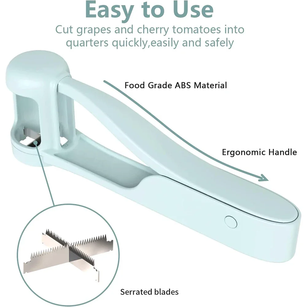 Grape Cutter Grape Slicer for Toddlers One Second Grape Cherry Tomato Strawberry Cutter Quarter Slicer Kitchen Gadget
