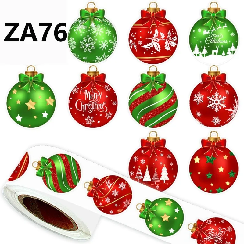 

Christmas Sticker Roll-500 Pieces:Bell-shaped Labels in Red and Green, Perfect for Winter Holidays, Round Envelop Seal Stickers