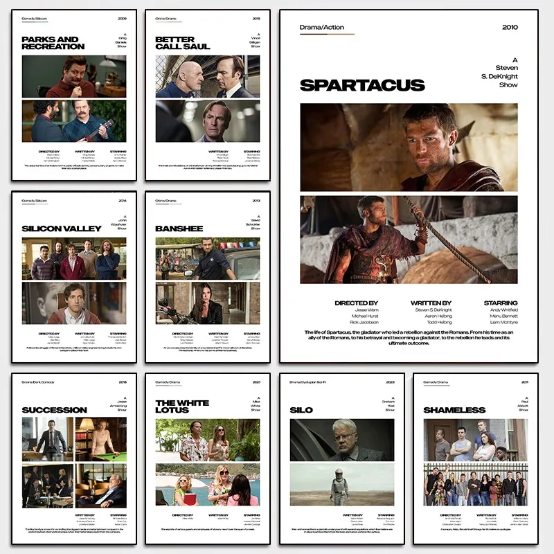 Dramatic TV Show Wall Art Collection The Boys/MobLand/Fargo/Yellowstone Modern Canvas Print Scene Posters for Living Room Decor