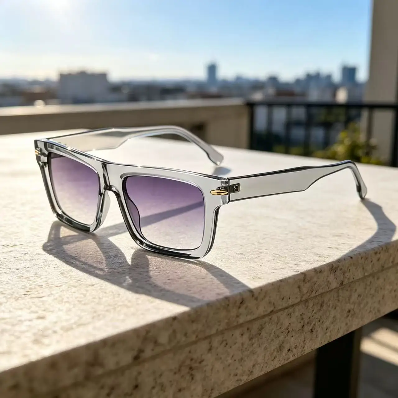Men's Vintage-Inspired Fashion Glasses with Large Curved Frames - Perfect for Parties