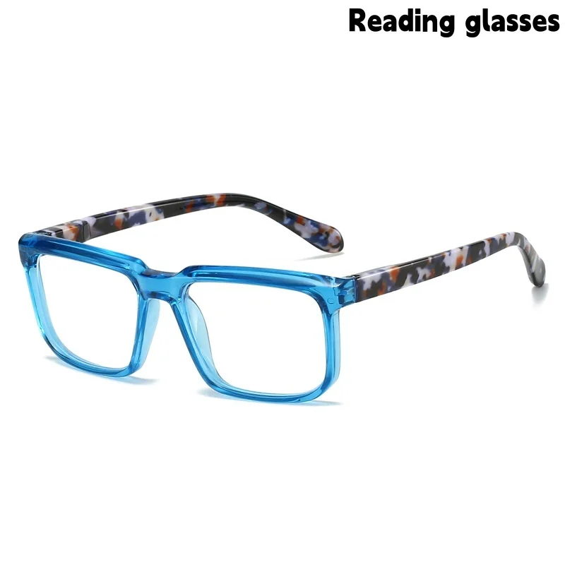 Men's Square Frame Fashionable Eyeglass Frames for Middle-Aged and Elderly People to Read and See Print