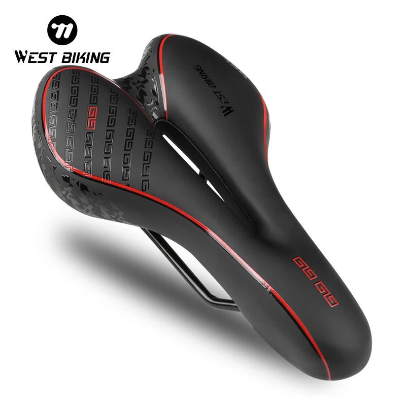 WEST BIKING MTB Gel Comfort Bicycle Saddle Foam Road Bike Painless Seat PU Leather Versatile Cycling BMX Saddle Bicycle Parts