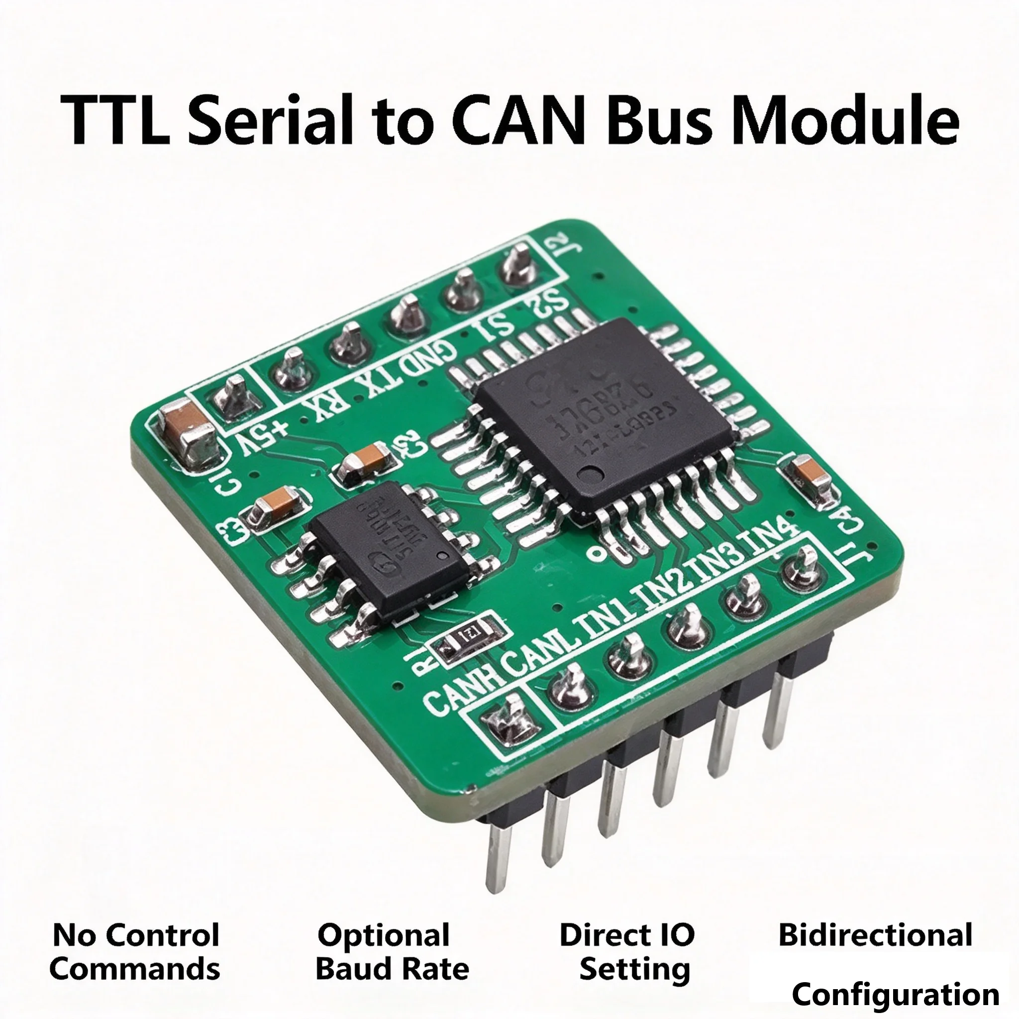 TTL UART to CAN Bus Converter Module, Mini Serial Port to CAN Adapter, Bidirectional Data Transceiver, No Control Command Requir