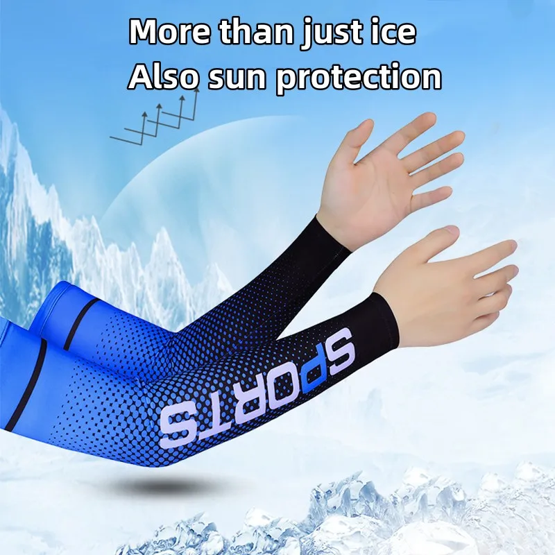 2pcs Unisex UV Arm Protector Sleeves Sunscreen Bands Outdoor Sports Running Fishing Cooling Arm Sleeves For Cycling Equipment