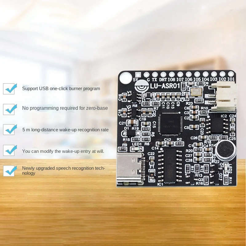 Умный модуль распознавания голоса, голосовая плата, улучшенная версия VRM LD3320, источник питания ASR 5 В