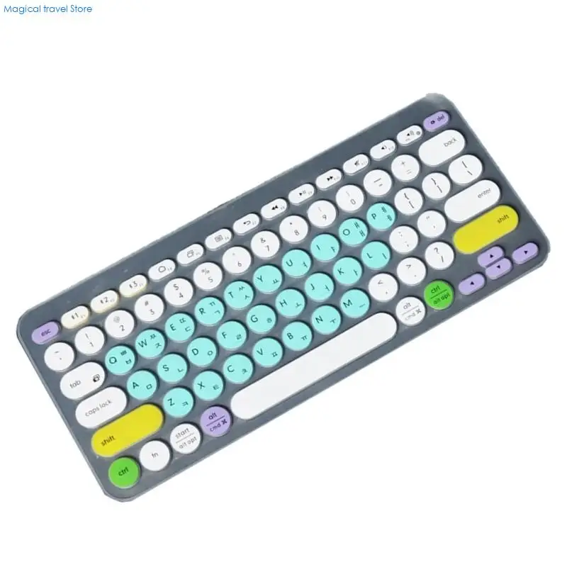 N2UB Protective Silicone Skin for K380 K480 Korean Keyboards for Home Office or Cafe Use
