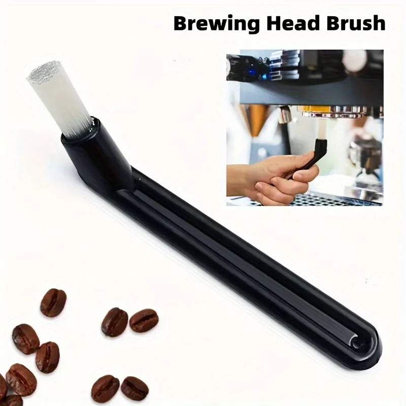 2pcs Coffee Machine Cleaning Brush, Handle Tool for Removing Coffee Ground Residue