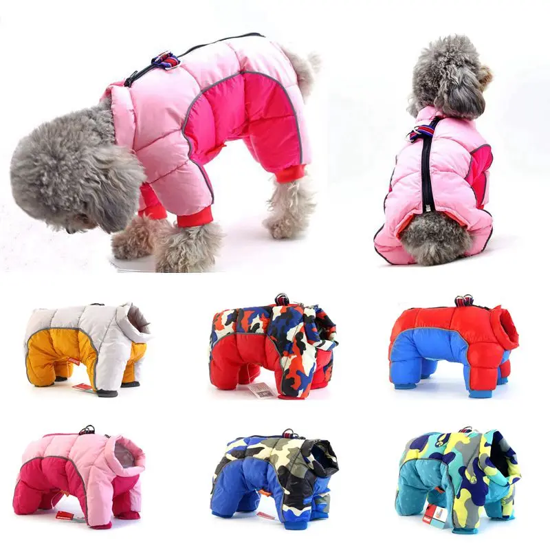 

Одежда для собак, водонепроницаемая теплая зимняя куртка для домашних животных, более плотное хлопковое пальто, одежда для маленьких собак, одежда для щенков французского бульдога, комбинезон