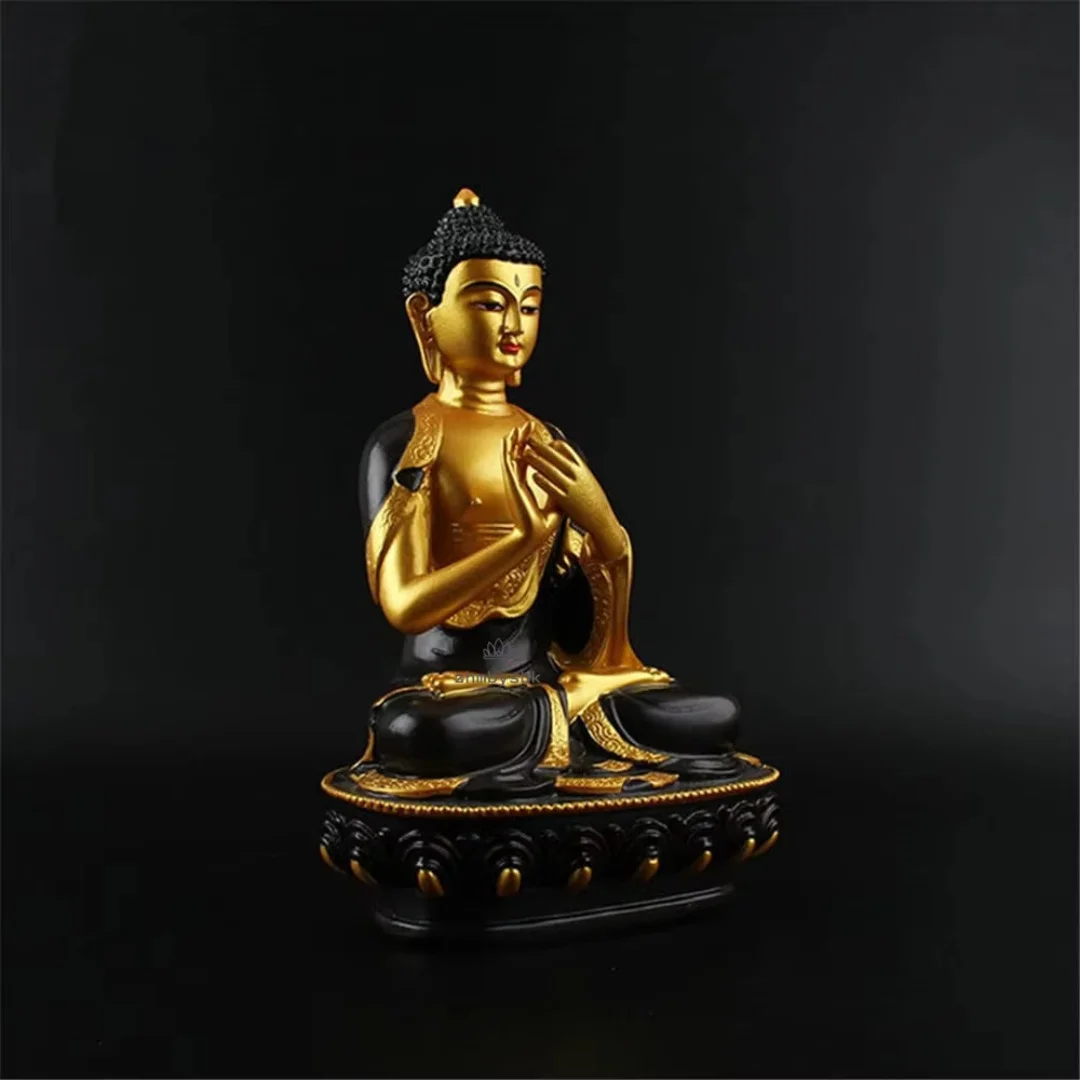 tibetan-black-gold-resin-vairocana-buddha-meditation-statue-205cm-desk-worship-ornament