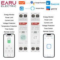 Tuya eWeLink WiFi Smart Circuit Breaker MCB 1P 63A Power Energy kWh Voltage Current Meter Protector Voice Remote Control Switch