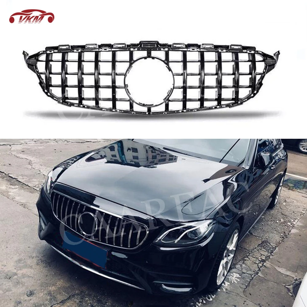 

ABS Material Front Bumper Grill Mesh Grille Cover GT Style for Mercedes Benz W213 C238 E250 E300 AMG 2016-2019 Without Sign