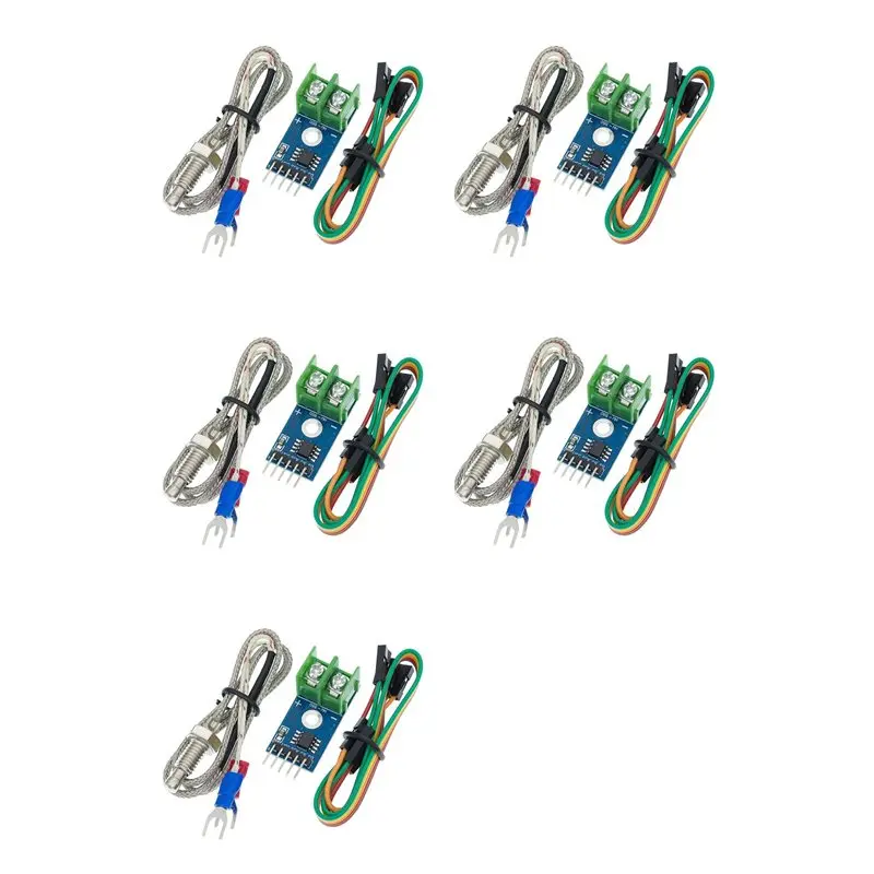 

SQPP-5X MAX6675 Module With K Type Thermocouple Sensor High Accuracy Measurement Tool High Temperature Measurable Module