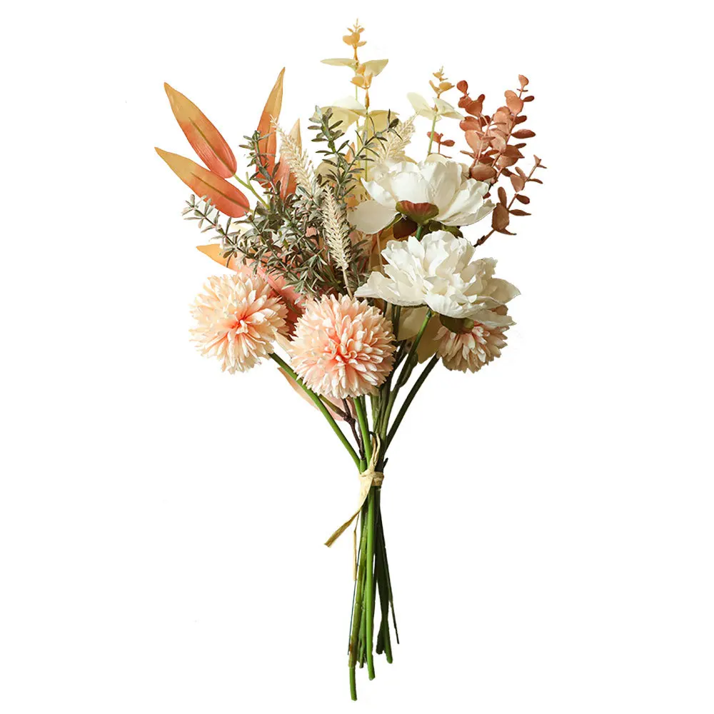 แชมเปญ Taraxacum ช่อดอกไม้สําหรับตกแต่งบ้าน,ดอกไม้ปลอม,ดอกไม้จําลองงานแต่งงาน,ขายส่ง,44 ซม