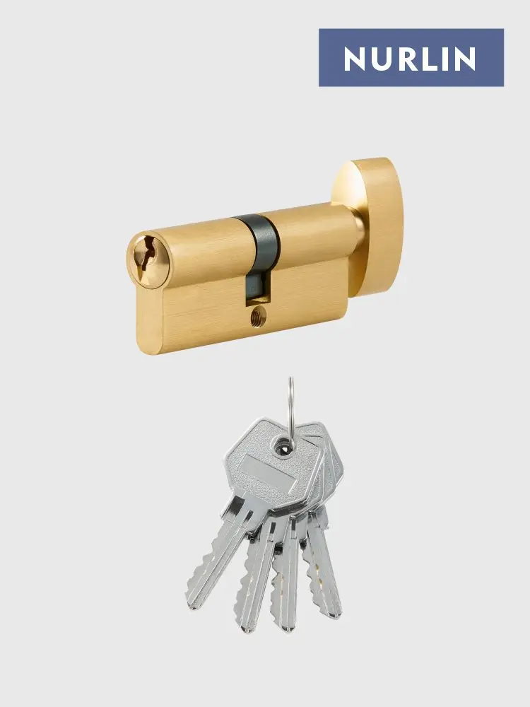 NURLIN brass European style lock cylinder key EU profile