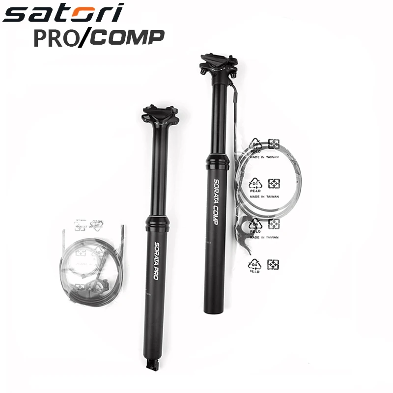 

Satori Bicycle Adjustable Seatpost Bicycle Dropper Mountain Bike Telescopic Seatpost 30.9 31.6 440/460 mm Travel 125/150mm