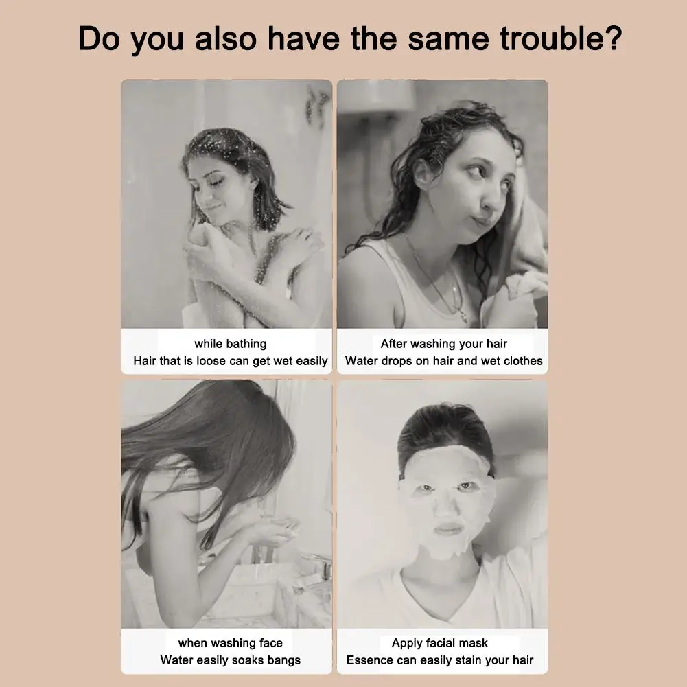 샤워 캡, 재사용 가능한 방수 탄성 목욕 캡 대형 샤워 캡, 여성용 머리 보호 샤워 욕실 가정용