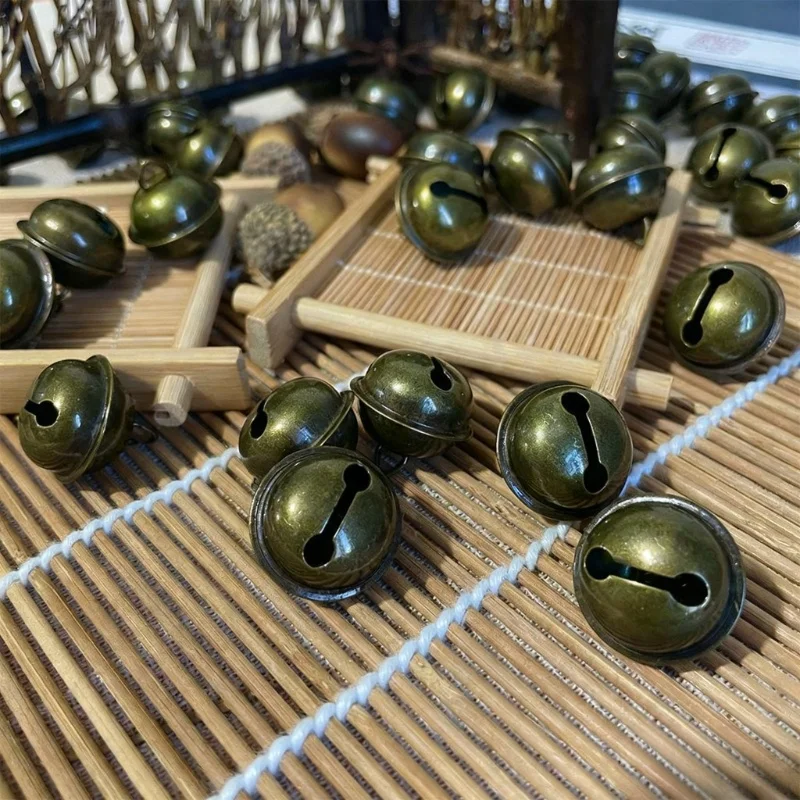 55 Pcs Vintage Copper Bells 22mm(1 Inch)Metal for Christmas Wreath Pet Collar Home Deco Doorbells view 4