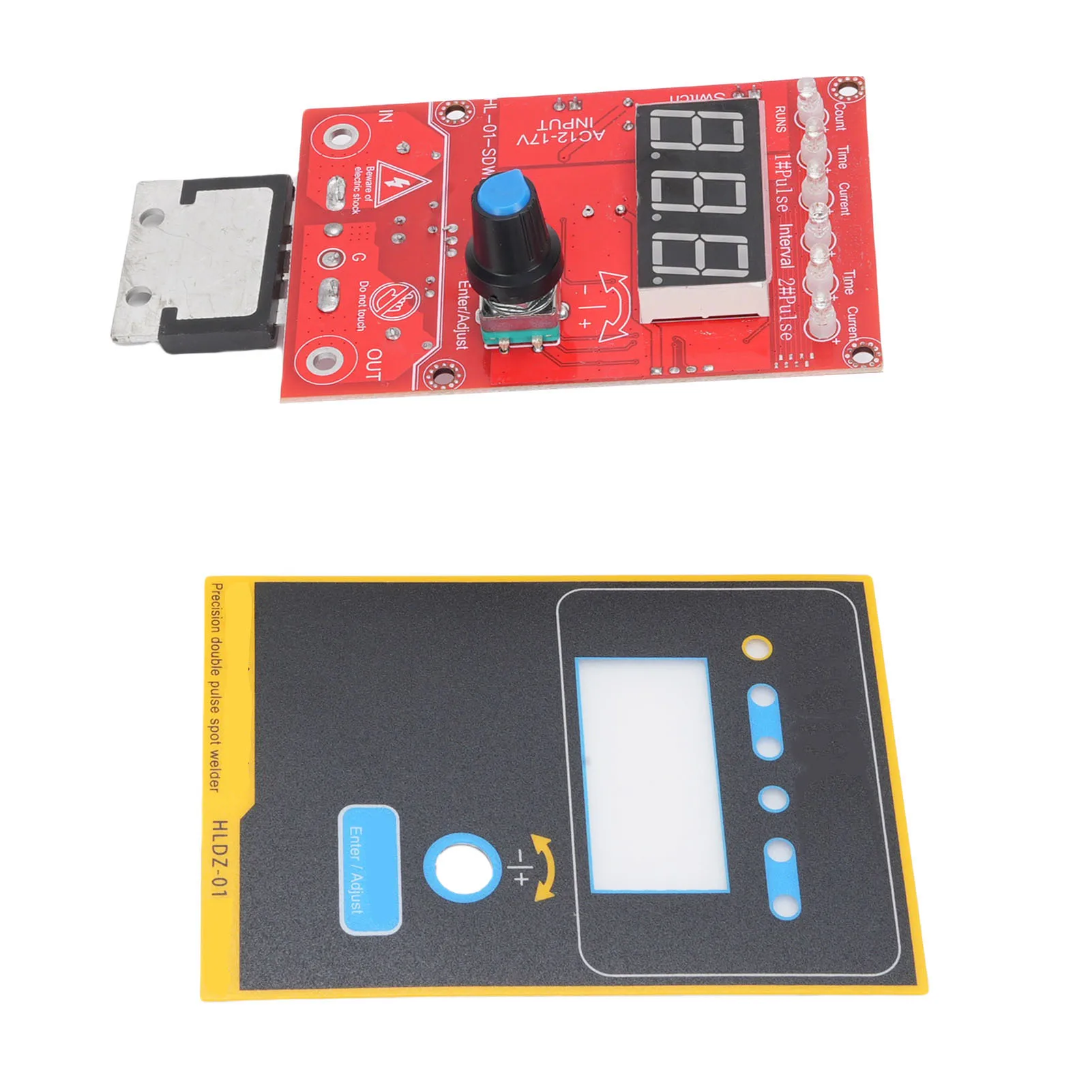 Spot Welder Control Board Prevent Shake Digital Display Spot Welding Module Time Current Control Multifunctional for Detection