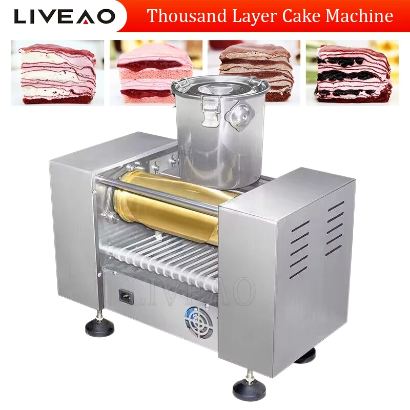 

Stainless Steel Thousand Layer Cake Maker Machine Small Size Spring Roll Wrap Making Machines For Cake Shop