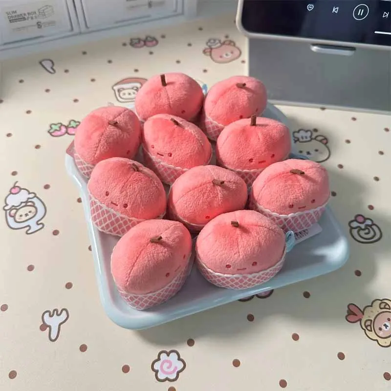 Apple น่ารักการ์ตูนตุ๊กตา Plush Mini กระเป๋าเป้สะพายหลังจี้ของเล่นสไตล์ญี่ปุ่นมุม Biological ซูเปอร์มาร์เก็ต Series Key Chain ของขวัญ