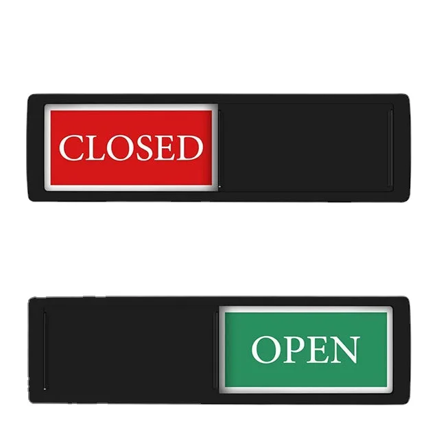 Magnetic OPEN CLOSED Slide Meeting Sign Door Privacy Office Signboard Do Indicator Disturb Not Open Occupied Restroom Slider