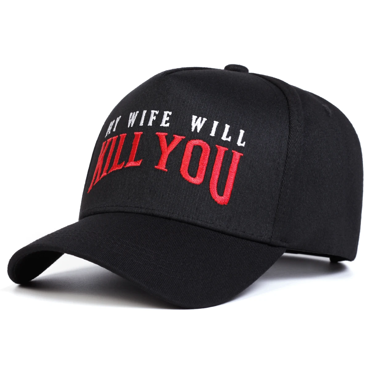 للجنسين زوجتي سوف تقتلك قبعات البيسبول المطرزة الربيع والخريف في الهواء الطلق قابل للتعديل قبعات عادية واقية من الشمس قبعة قبعة رياضية #5