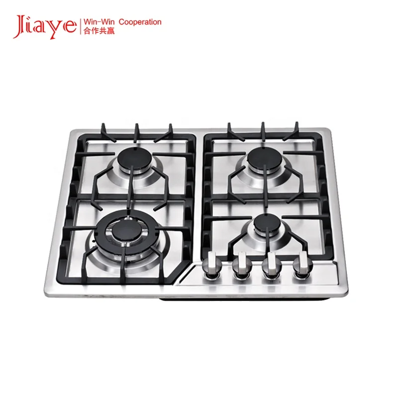 High Quality Commercial 4 Burner Stove S.s Built In Lpg Gas Cooktops Gas Stove