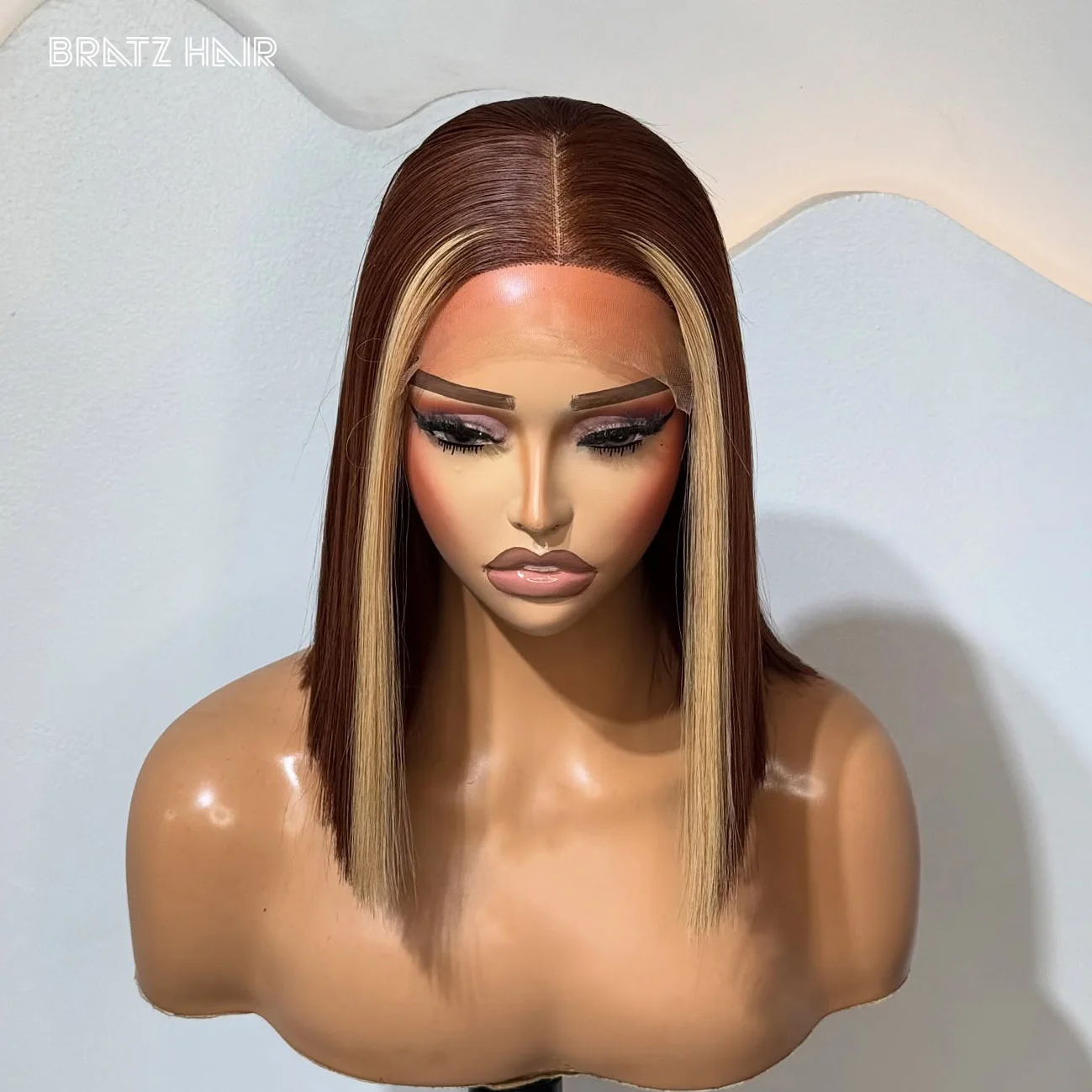 Highlight Blonde Straight Bob Wig Human Hair 13x4 Lace Front Bob Wigs Human Hair Super Double Drawn 4x4 5x5 Closure Glueless Bob