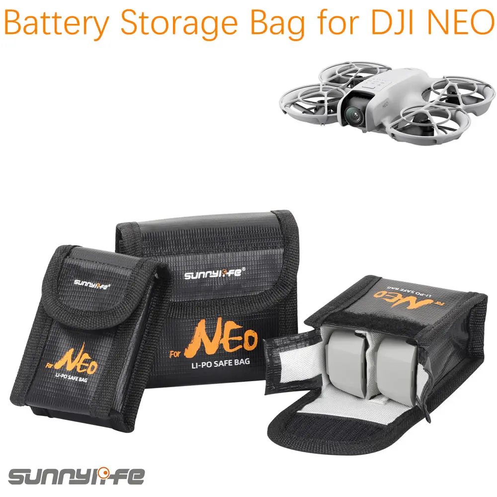 Flight Battery Safe Bag for DJI NEO Battery Protective Case Transport Safe Explosion-proof Storage Bag Accessories