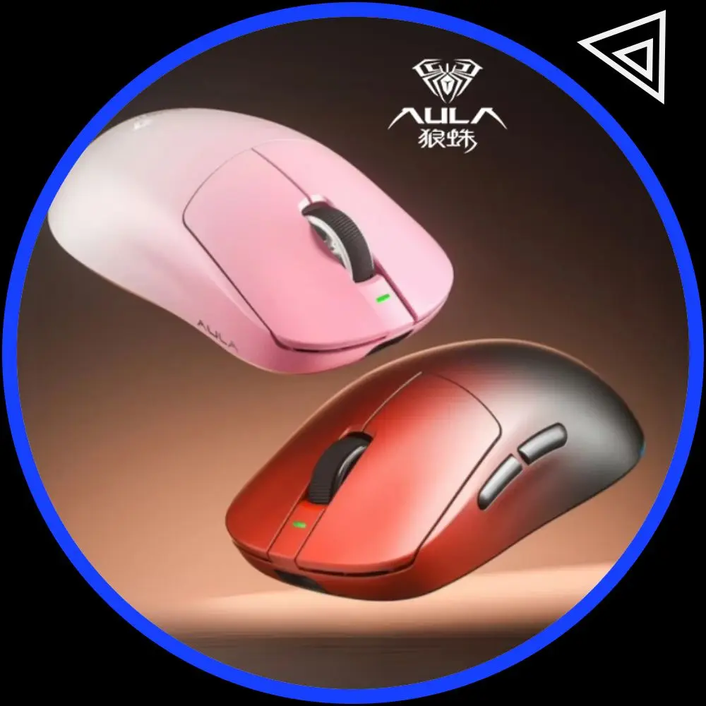 

New AULA V9 MAX+ Gaming Mouse Dual 8K Polling Rate Wireless Three-mode Ergonomic Design Mouse PAW3395/PAW3950 Lightweight Mice
