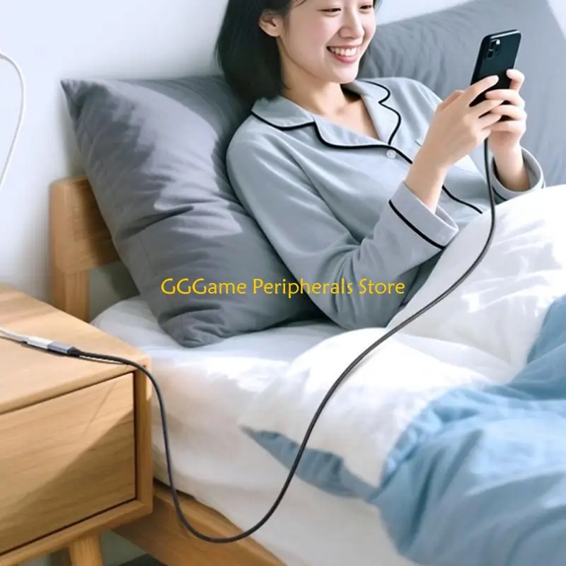 

U55B Type C Extension Cable for Charging and Display Male to Female PD100W 4K Output Durability Nylon Braided Long Lasting