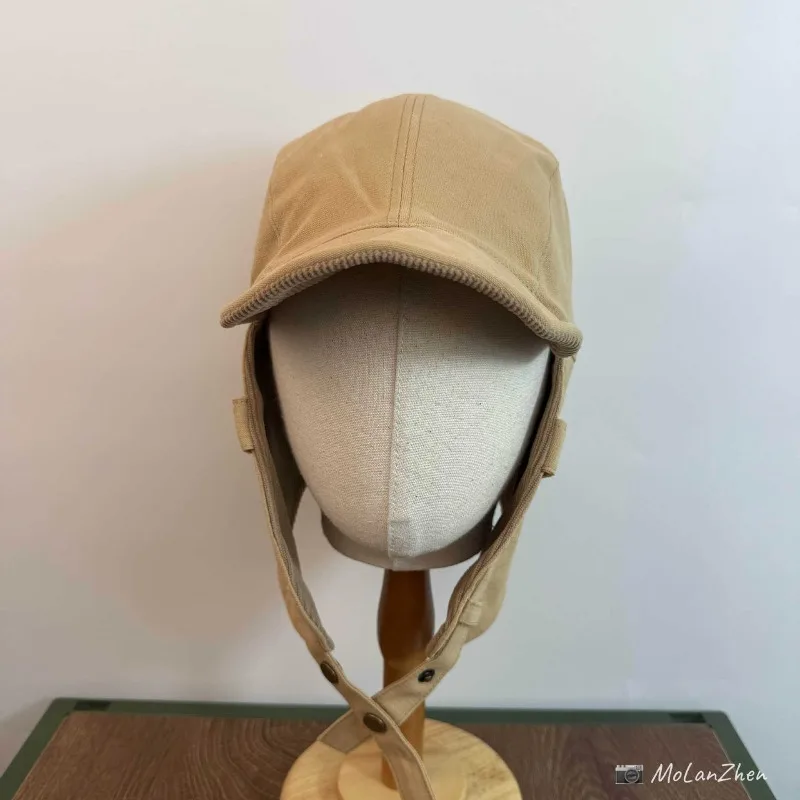 Harajuku ريترو الأدوات نمط سروال قصير منفذها القبعات للرجال الخريف الشتاء في الهواء الطلق الدافئة سدادات حماية الأذن تنوعا الطيار قبعات النساء