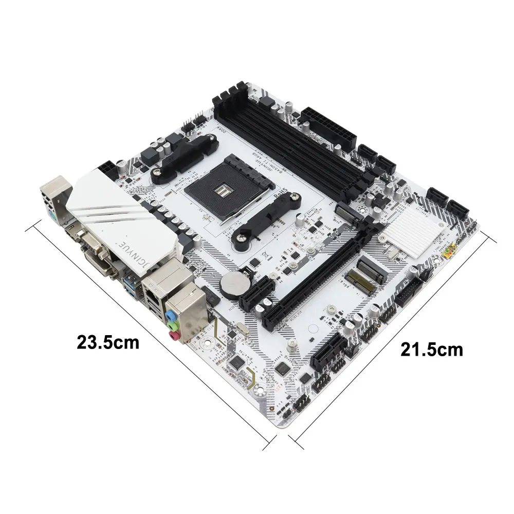 B450M TI AM4 Motherboard 4xDDR4 Slots Max 64G, AMD Ryzen 1000/2000/3000/4000/5000, 4xSATA3.0 6Gbps,  2xM.2 NVME, PCI-E 3.0 X16 - view 3