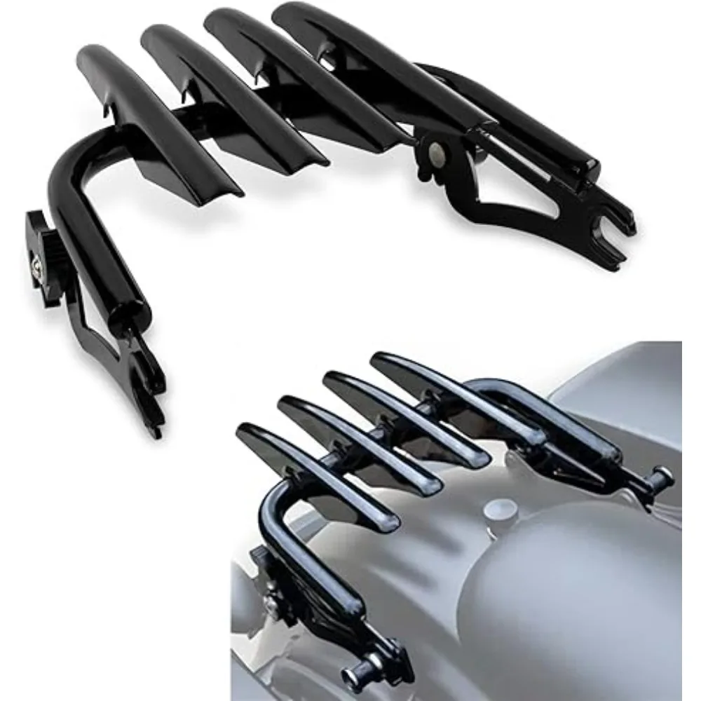 

Motorcycle Detachable Stealth Luggage Rack Heavy-Duty Steel Construction for Touring Street Glide Road King Electra Glide 2009-