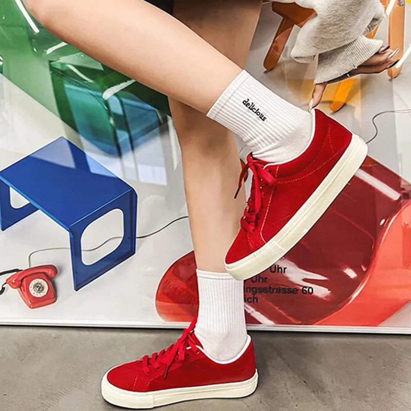 Fashion Blue Sneakers Woman Vulcanized Shoes Trend Lace Up Flats Shoes Ladies Spring Autumn Luxury Sneakers Casual Shoes Female