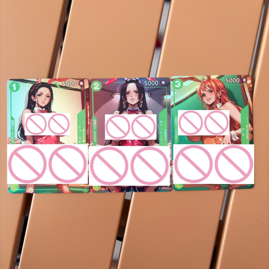 

New ACG Sunset Chapter Goddess Nami Bunny Girl Nico Robin DIY Flash Card One Piece Steel Pipe Boa Hancock Game Collection Card