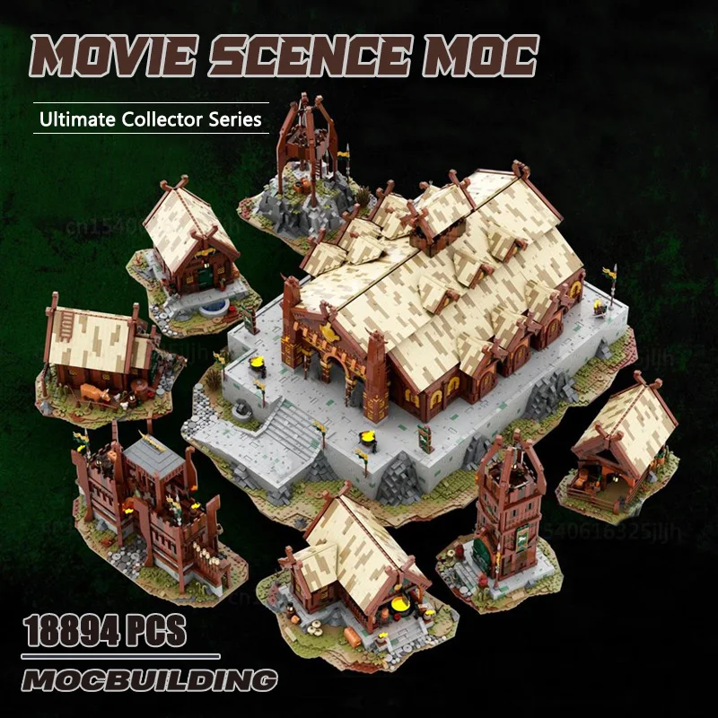 UCS The Rings Famoso film Moc Building Blocks Edoras Castle 8 in 1 Architettura Tecnologia modulare Mattoni Collezione di modelli Giocattoli