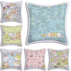 S-Sumikko Gurashi Exquisite Pillow Covers Cartoon Sofa Decorative Home Double-sided Printing Short Plush Cute Cushion Cover