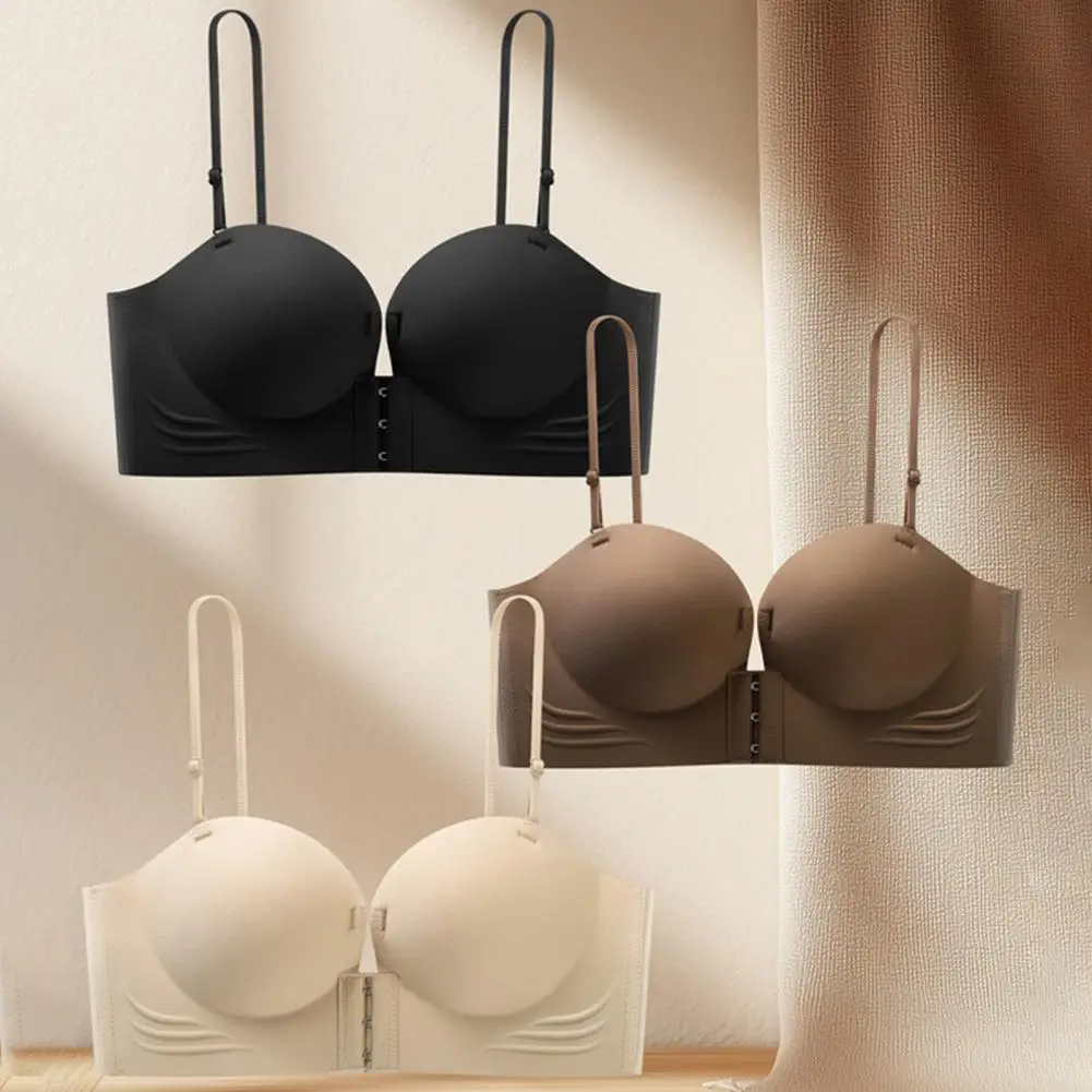 

Stretch Outline Bra Comfortable Strapless Bra with Front Buckle Design for Women Anti-slip Soft Fabric for Wear for Natural