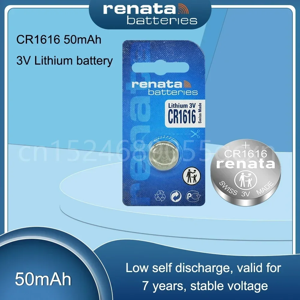 New RENATA CR 1616 CR1616 3V Lithium Batteries Environmental Protection Button Battery for Car Alarm Remote Key