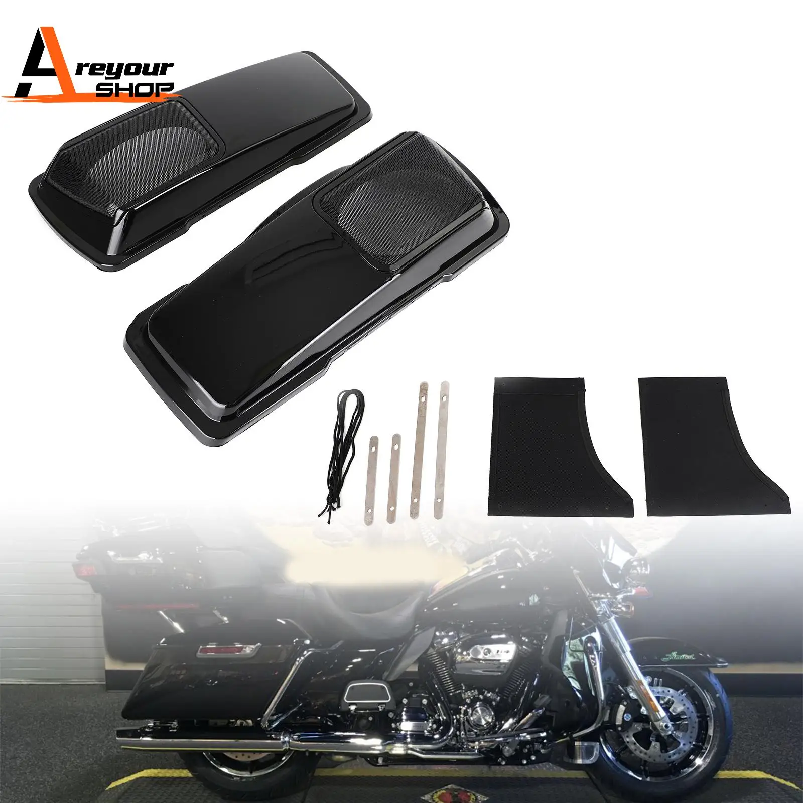 

Hard Saddlebag 6x9" Speaker Lids for Harley Touring Road Street Glide 1994-2013