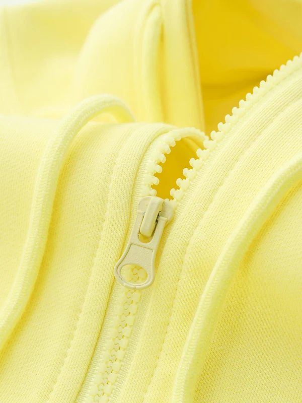 dana-lemon-yellow-hooded-open-cardigan-sweatirt-men's-loose-outerwear-women's-casual-sle-pure-color-spring-faion