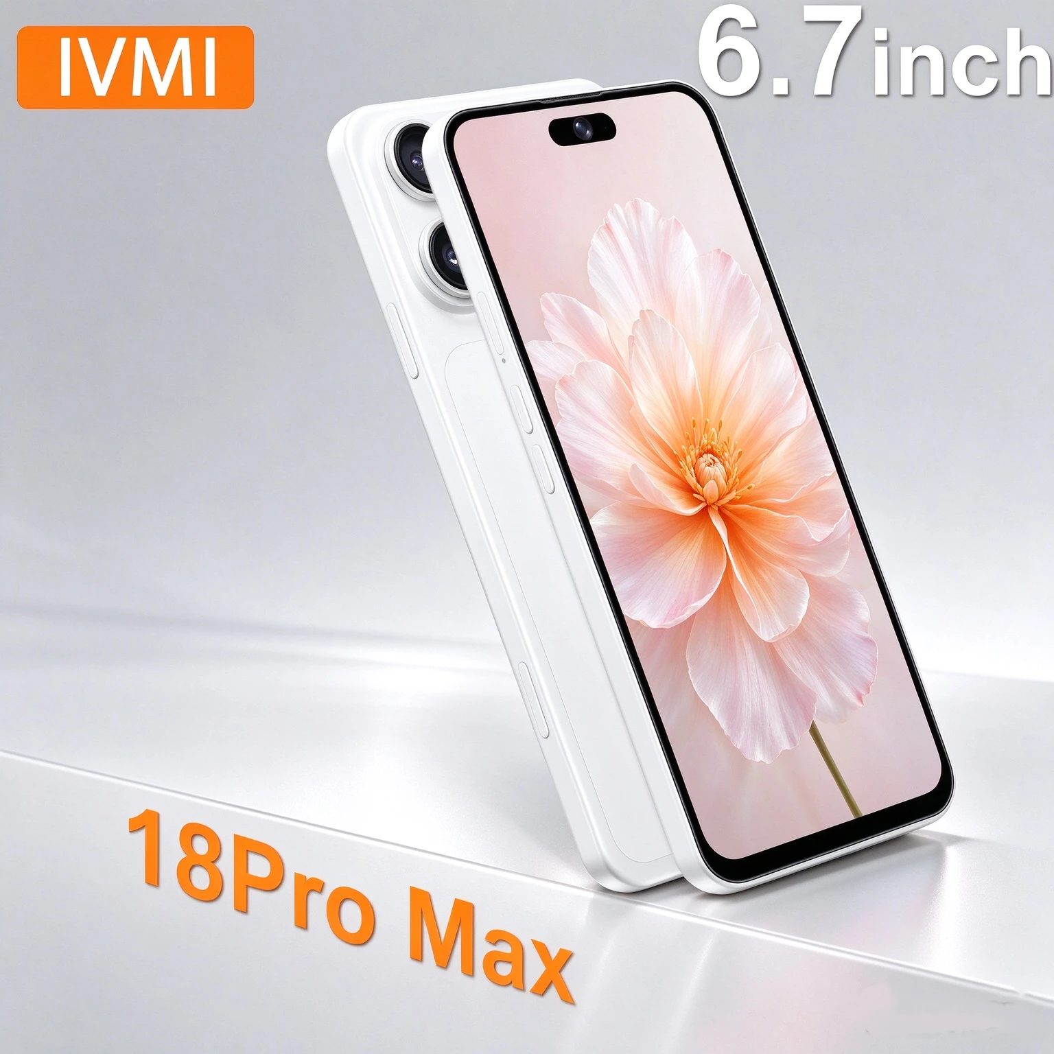 IVMI Selling face recognition 18 Pro Max Android phone 6.7 inch 3GB+16GB dual camera Google Play Bluetooth WiFi smart phone