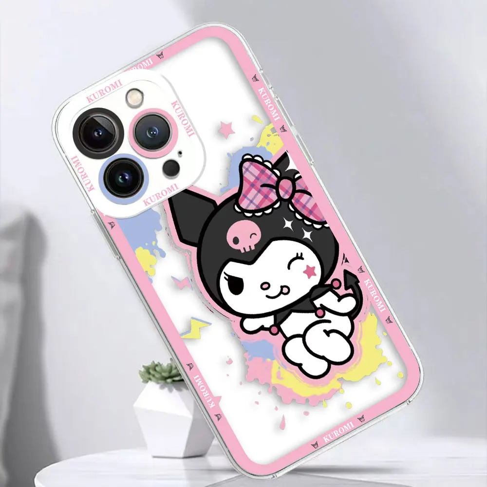 Cartoon Cute K-Kuromi Cat Clear Phone Case For Infinix HOT 30 30I 20 20I 20S 9 12 12I 11 11S 10 10I 10S 8 ZERO 20 SPARK10 Case